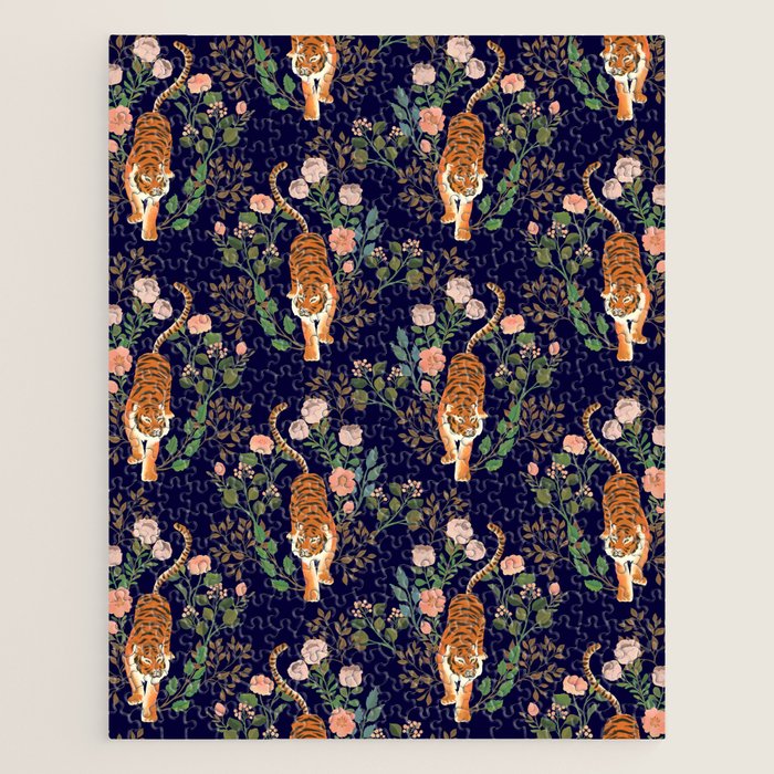 Tiger Floral Garden Jigsaw Puzzle Gallery Image 1
