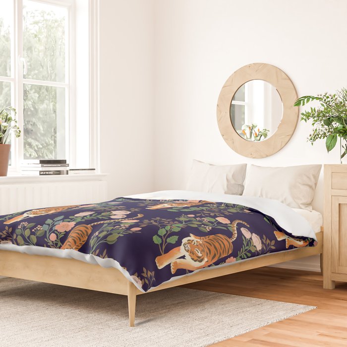 Tiger Floral Garden Duvet Cover Gallery Image 2