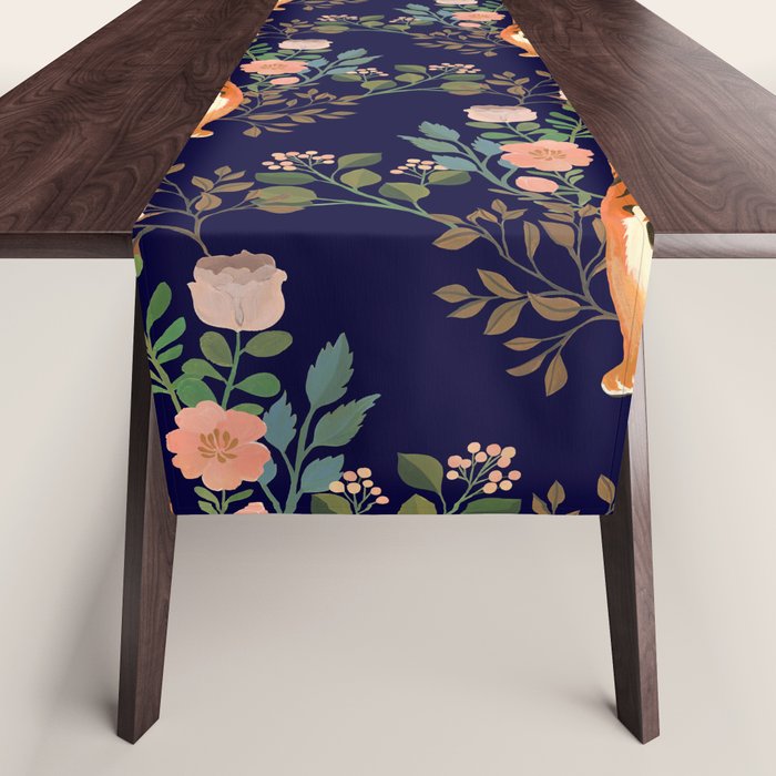 Tiger Floral Garden Table Runner Gallery Image 1