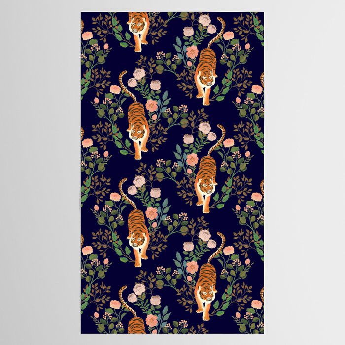 Tiger Floral Garden Tablecloth Gallery Image 2