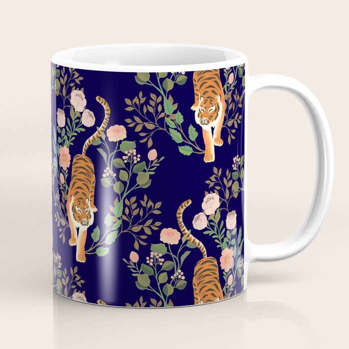 Tiger Floral Garden Coffee Mug Gallery Image 1