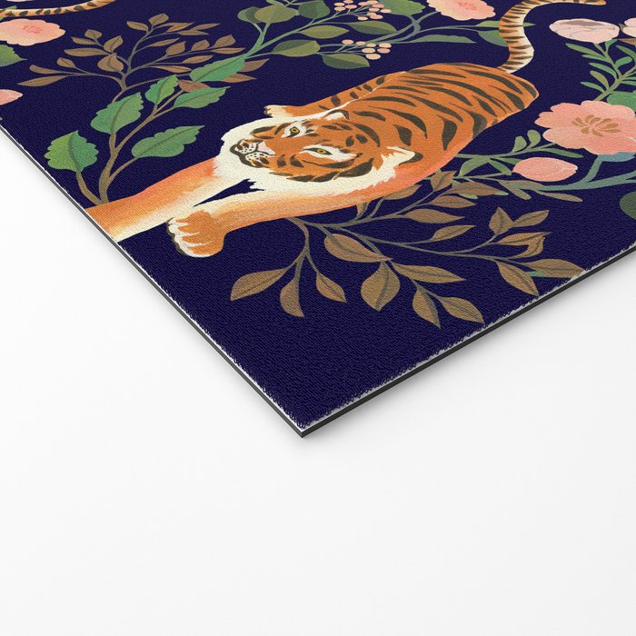Tiger Floral Garden Welcome Mat Gallery Image 2
