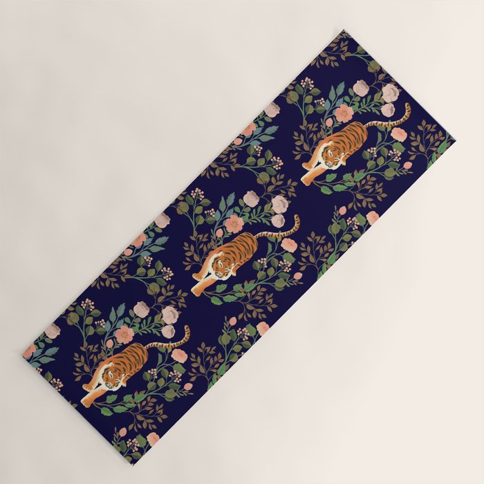 Tiger Floral Garden Yoga Mat Gallery Image 1
