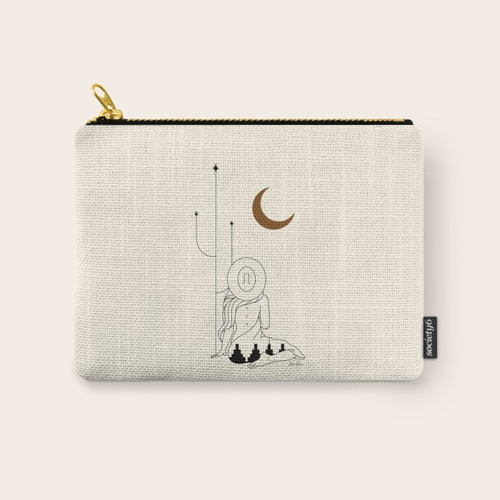 Talking to the Moon - Rustic Carry All Pouch Gallery Image 1