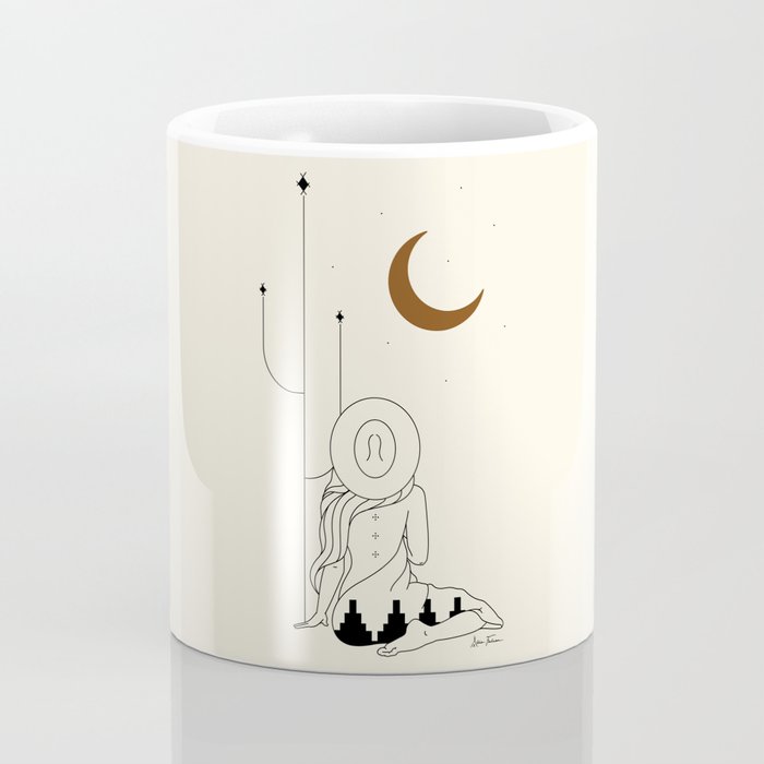 Talking to the Moon - Rustic Coffee Mug Gallery Image 4