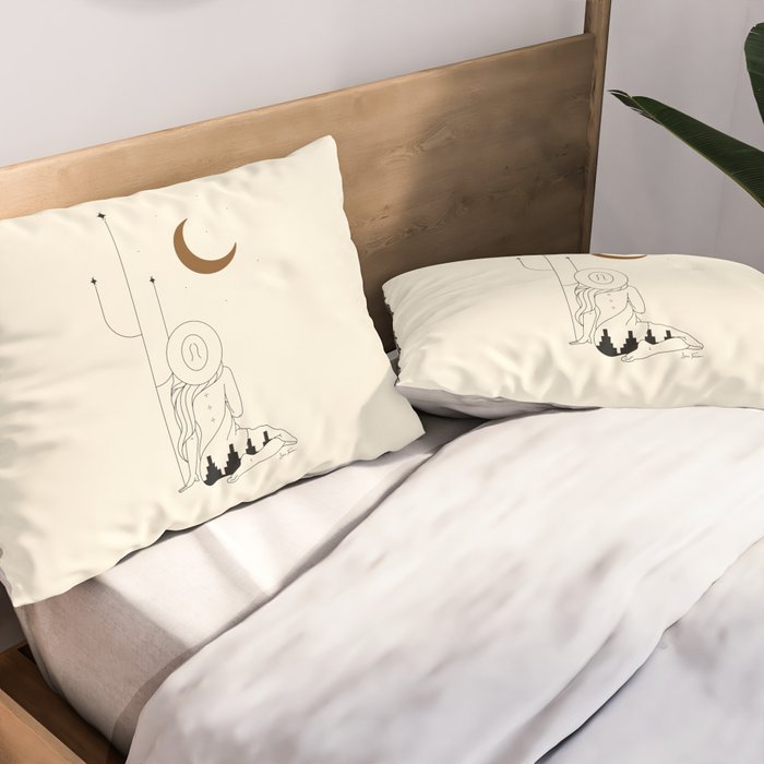 Talking to the Moon - Rustic Pillow Sham Gallery Image 2