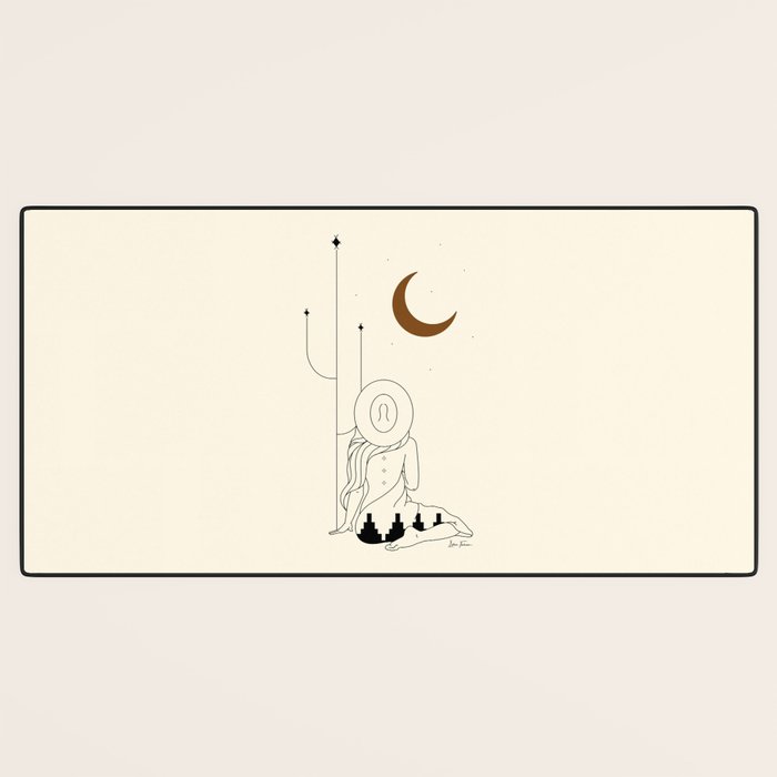 Talking to the Moon - Rustic Desk Mat Gallery Image 3