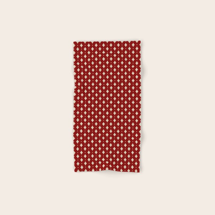 Vintage Stars VII Ruby Red Bath Towel Gallery Image 1