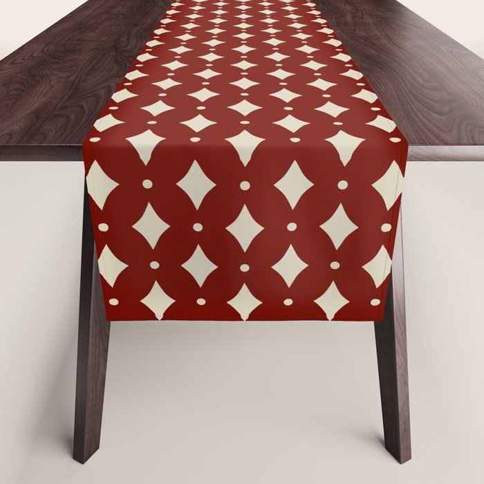 Vintage Stars VII Ruby Red Table Runner Gallery Image 1