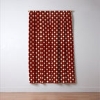 Vintage Stars VII Ruby Red Window Curtain Gallery Image 3