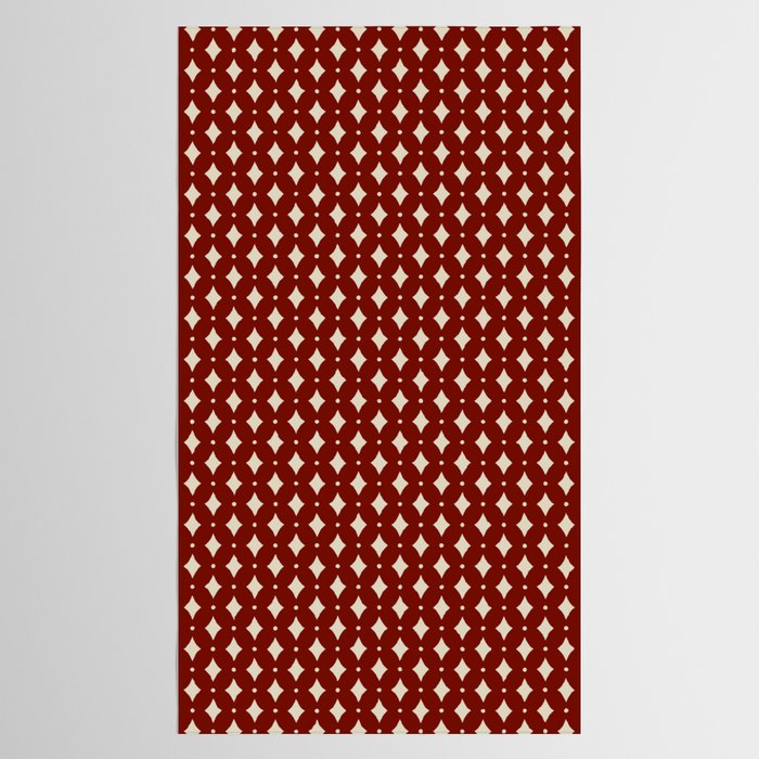 Vintage Stars VII Ruby Red Tablecloth Gallery Image 2