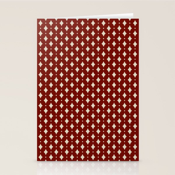 Vintage Stars VII Ruby Red Stationery Card Gallery Image 2