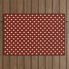 Vintage Stars VII Ruby Red Outdoor Rug Gallery Image 1
