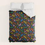 Fun colorful doodle art pattern Comforter Gallery Image 6