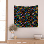 Fun colorful doodle art pattern Wall Tapestry Gallery Image 2