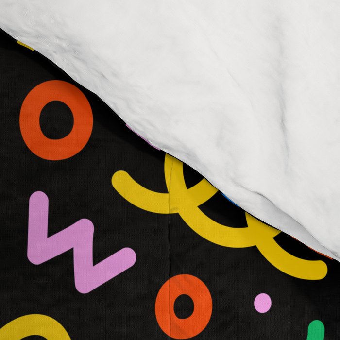 Fun colorful doodle art pattern Comforter Gallery Image 4