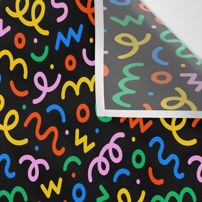 Fun colorful doodle art pattern Wall Tapestry Gallery Image 3