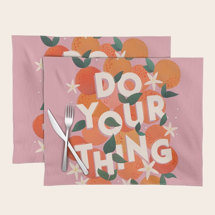 Do Your Thing - Summer Oranges  Placemat Gallery Image 1