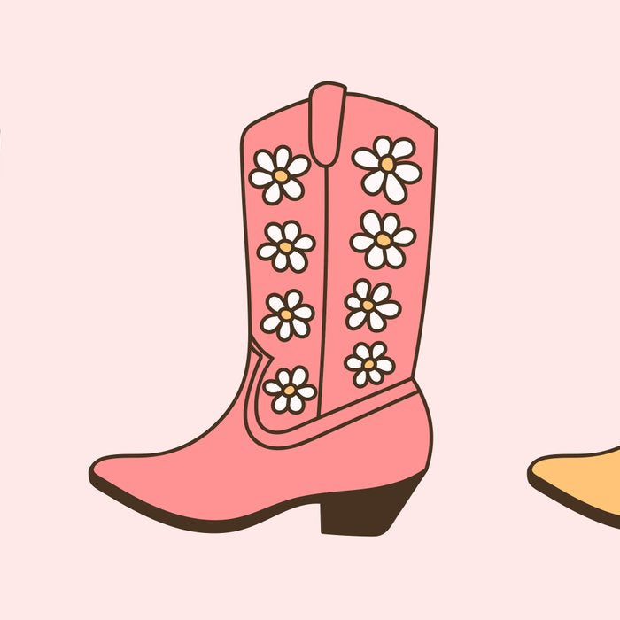 Cowgirl Boots and Daisies, Blush Pink, Mint, Cute Pastel Cowboy Pattern Coffee Mug Gallery Image 2