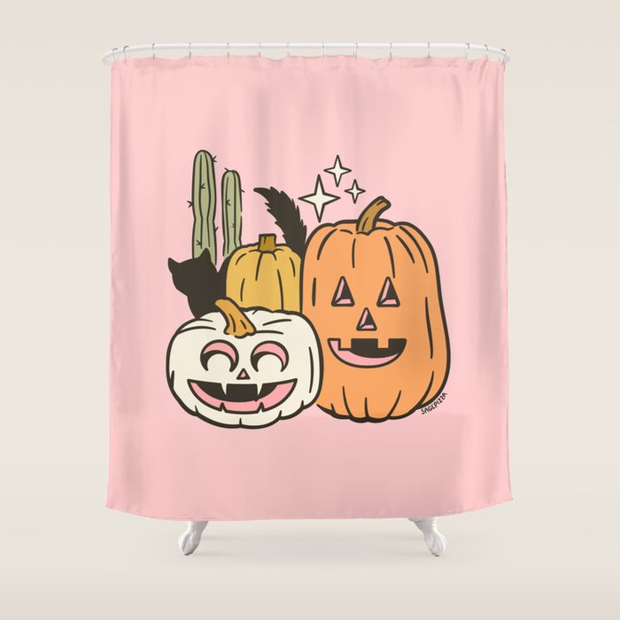 Cutie Pumpkins Shower Curtain Gallery Image 1