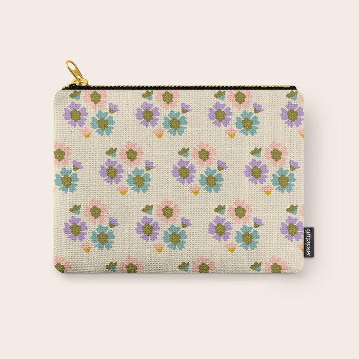 Blooming Flower - Cream  Carry All Pouch Gallery Image 1