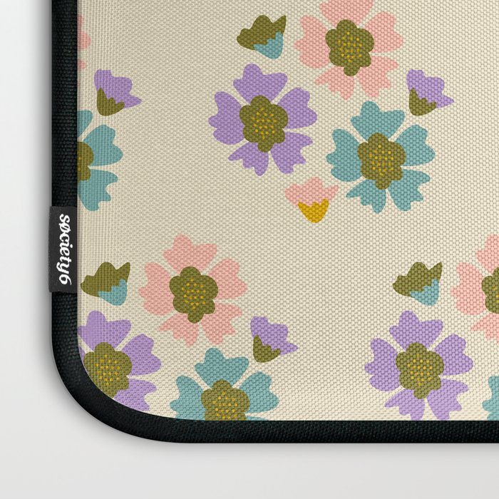 Blooming Flower - Cream  Laptop Sleeve Gallery Image 3