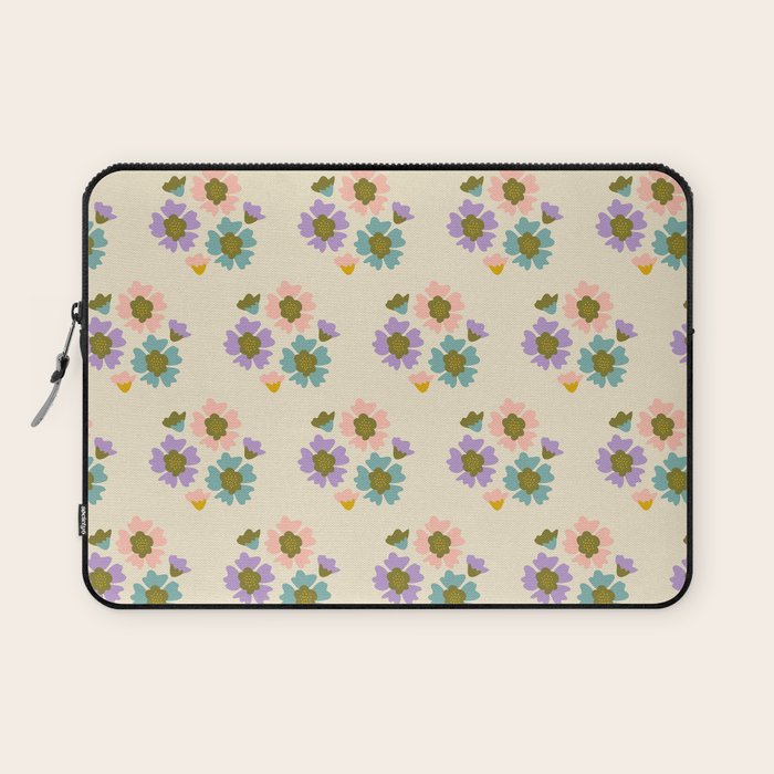 Blooming Flower - Cream  Laptop Sleeve Gallery Image 1