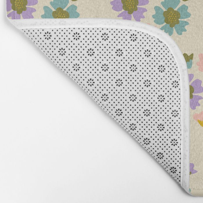 Blooming Flower - Cream  Bath Mat Gallery Image 2