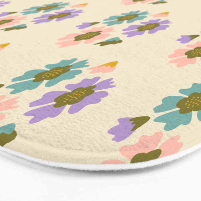 Blooming Flower - Cream  Bath Mat Gallery Image 3
