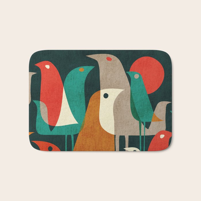 Flock of Birds Bath Mat Gallery Image 1