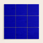 Solid Electric Blue Wood Wall Art Gallery Image 1