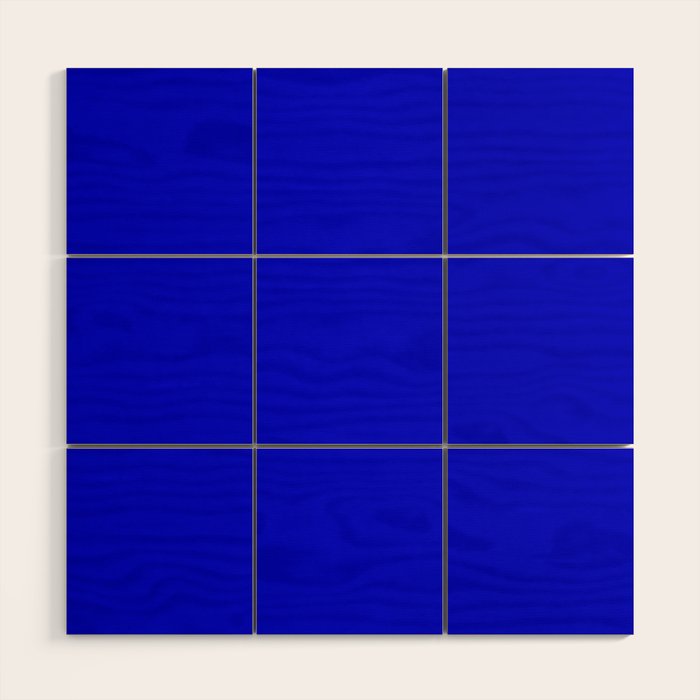 Solid Electric Blue Wood Wall Art Gallery Image 1