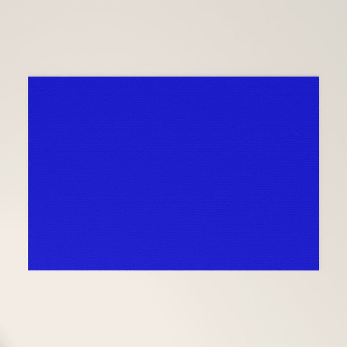 Solid Electric Blue Welcome Mat Gallery Image 1
