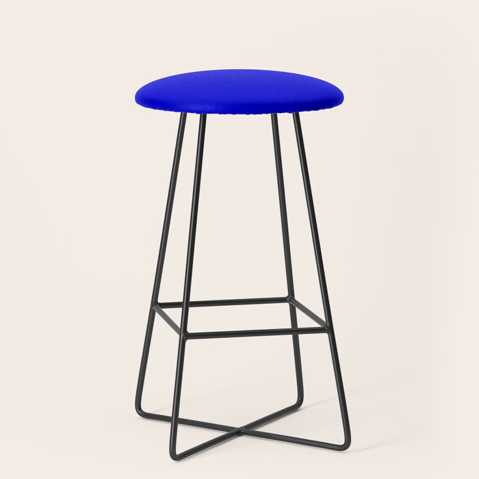 Solid Electric Blue Stool Gallery Image 1