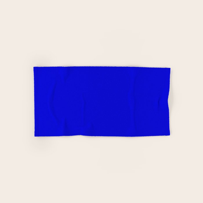 Solid Electric Blue Bath Towel Gallery Image 1