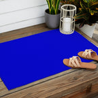 Solid Electric Blue Outdoor Rug Gallery Image 2