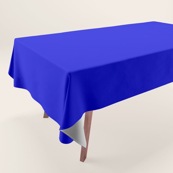 Solid Electric Blue Tablecloth Gallery Image 1