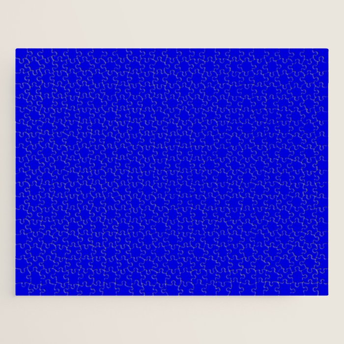 Solid Electric Blue Jigsaw Puzzle Gallery Image 1