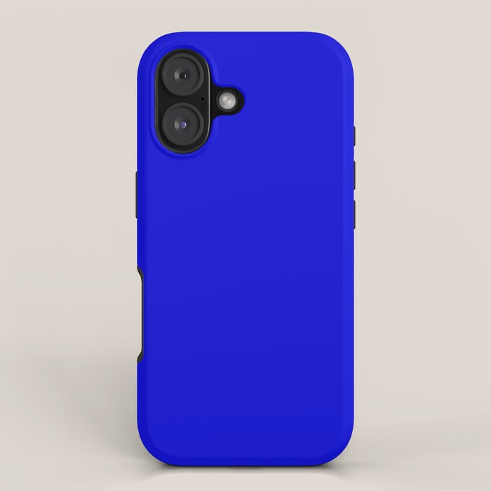 Solid Electric Blue iPhone Case Gallery Image 1