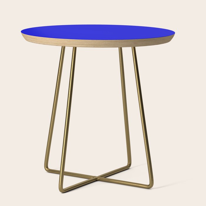 Solid Electric Blue Side Table Gallery Image 1