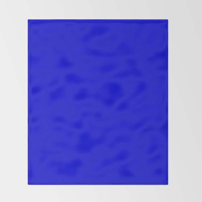 Solid Electric Blue Throw Blanket Gallery Image 2