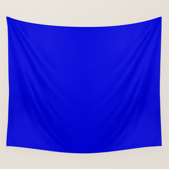 Solid Electric Blue Wall Tapestry Gallery Image 4