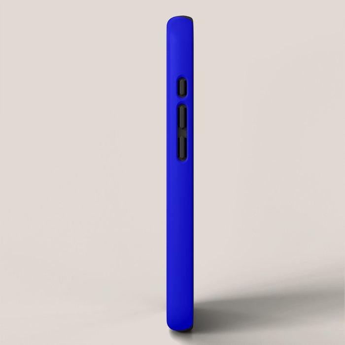 Solid Electric Blue iPhone Case Gallery Image 2