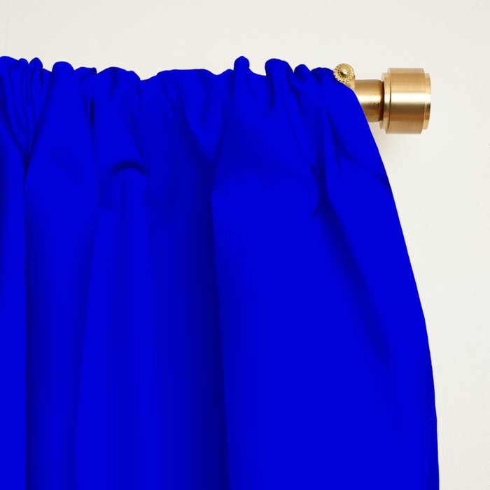 Solid Electric Blue Window Curtain Gallery Image 2