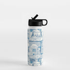 Washington DC toile blue Water Bottle Gallery Image 1
