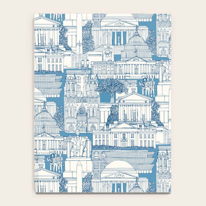 Washington DC toile blue Notebook Gallery Image 4