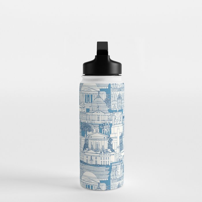 Washington DC toile blue Water Bottle Gallery Image 3