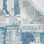 Washington DC toile blue Wall Tapestry Gallery Image 3