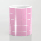 Hand Drawn Grid Hot Pink Coffee Mug Gallery Image 4