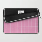 Hand Drawn Grid Hot Pink Laptop Sleeve Gallery Image 2